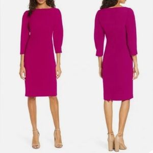 Nordstrom Eliza J Pleated Sleeve Sheath Dress